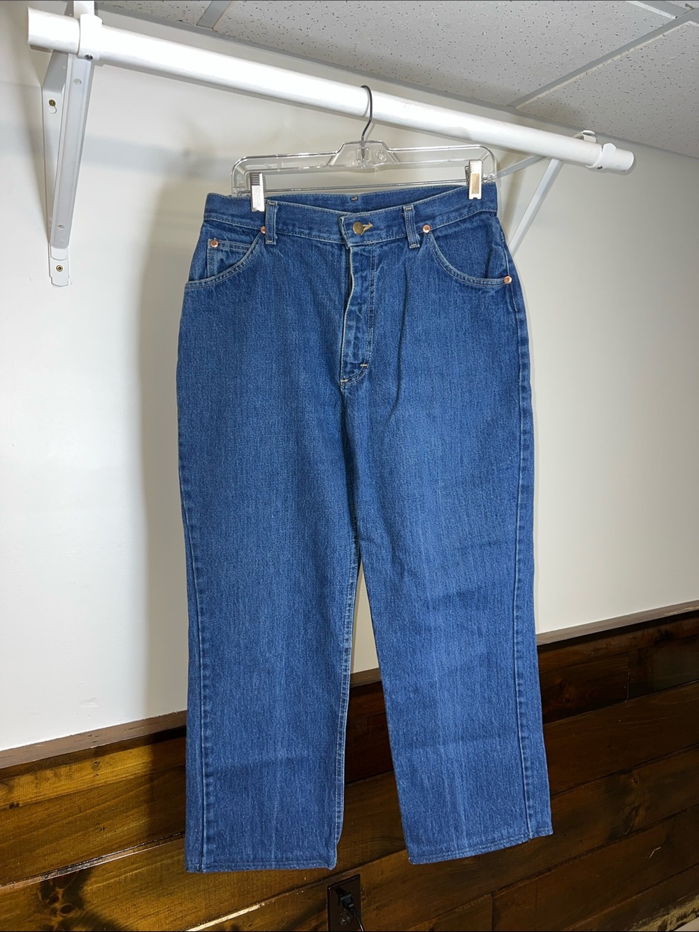 Vintage Lee‎ Rigid Straight Leg Blue Jeans- 10/12